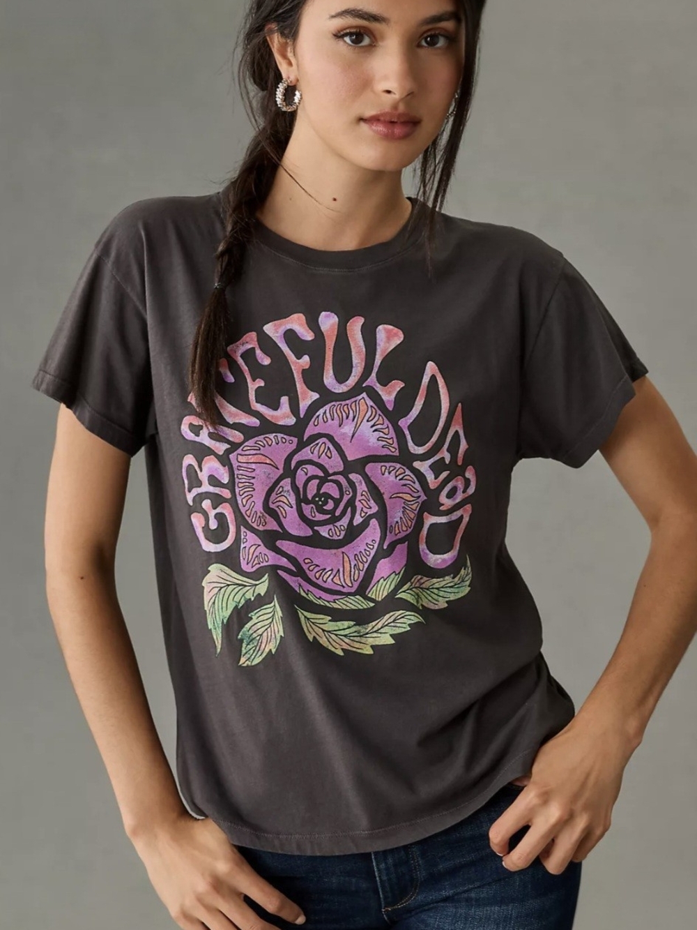NWT Anthropologie Letluv Grateful Dead Graphic Tee